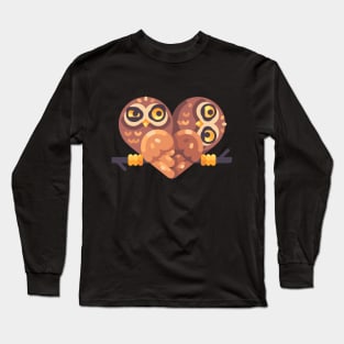 Cute Heart Shaped Owls Long Sleeve T-Shirt